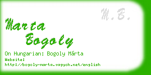marta bogoly business card